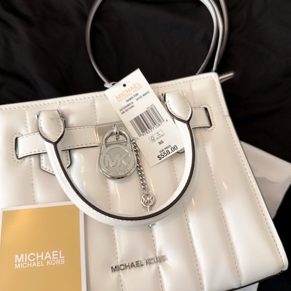 Michael Kors Glossy White Satchel